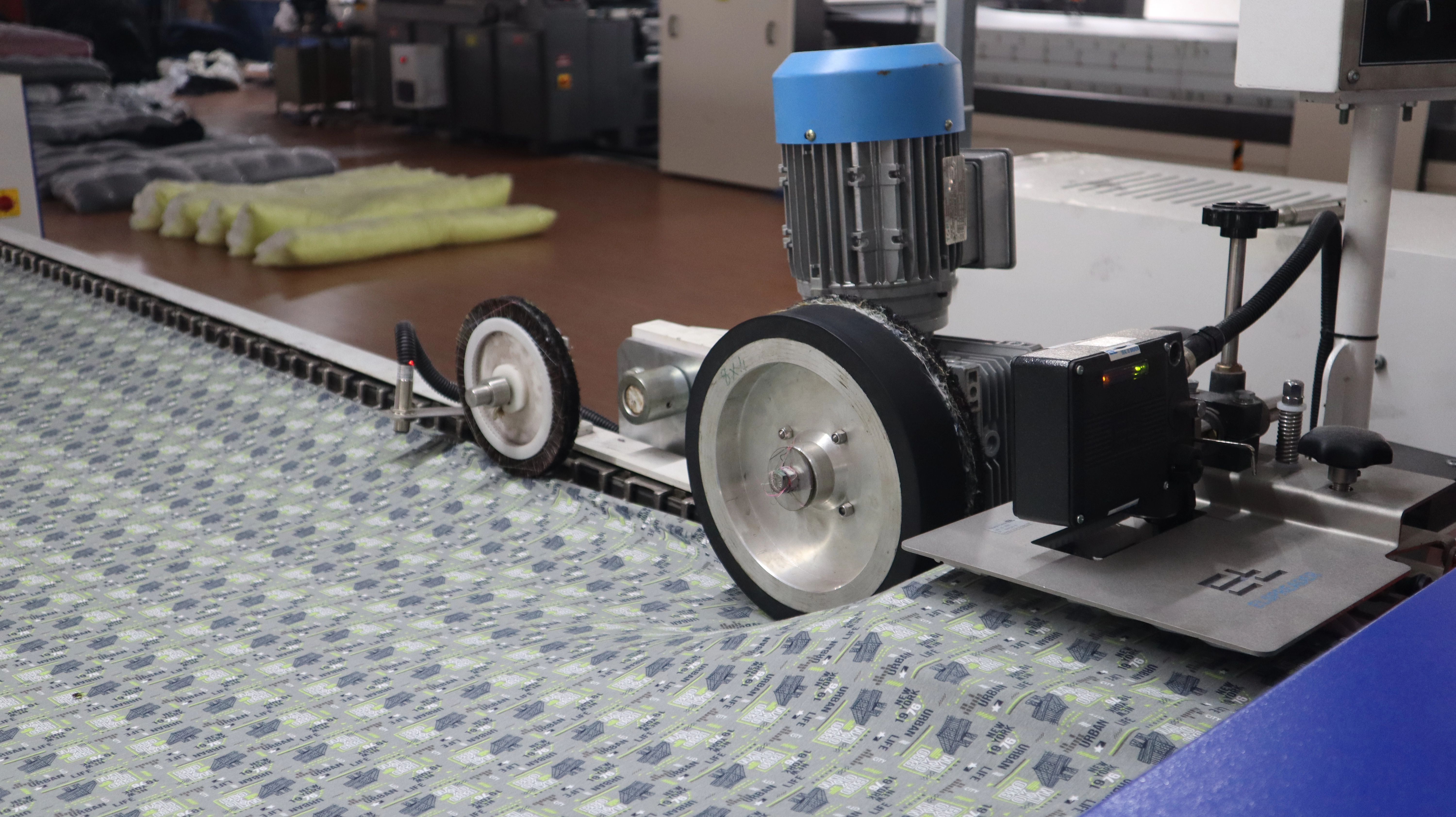 A modern factory floor representing our textile machinery business